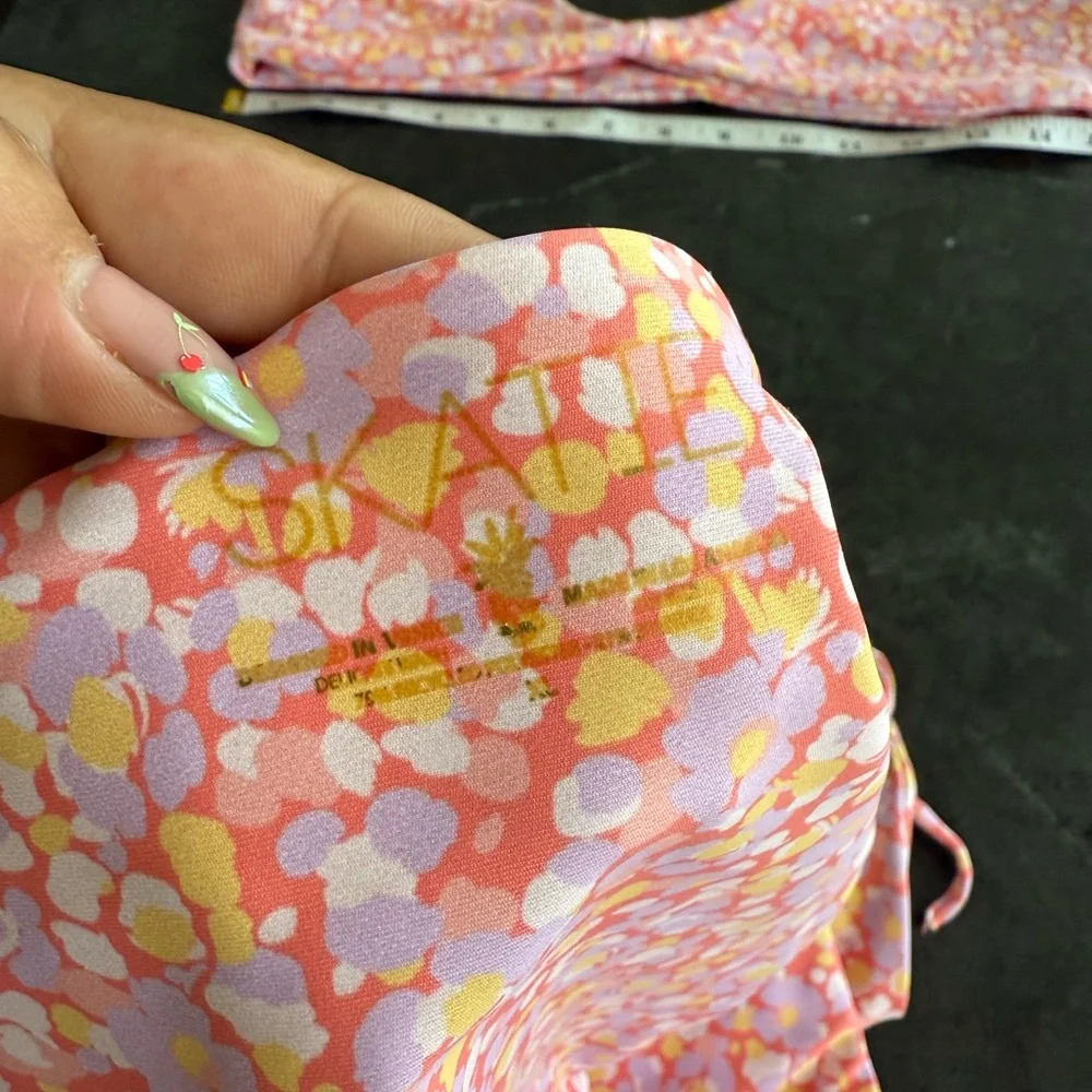 Kulani Kinis Pink and Yellow Floral Bikini - Picture 4 of 7